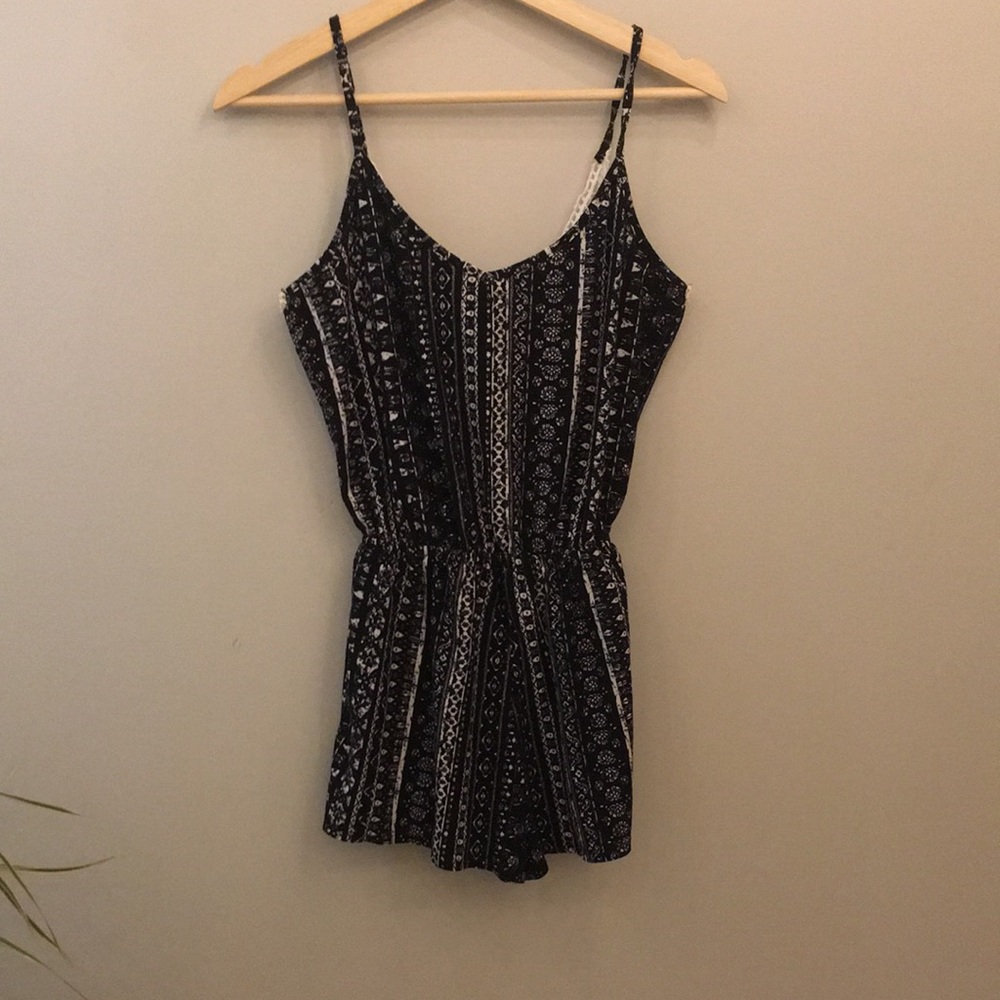 Black and white romper